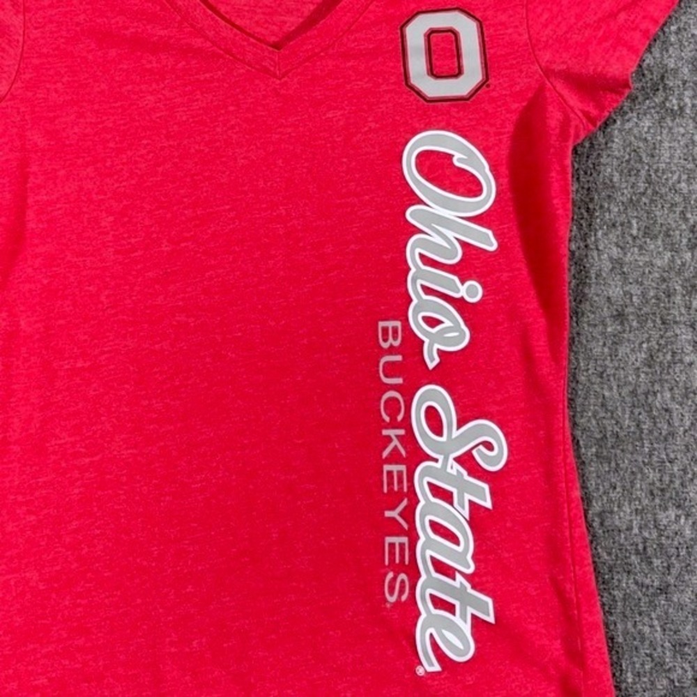 Ohio State Buckeyes Colosseum NCAA V-Neck T-Shirt Women's Small - Picture 2 of 4